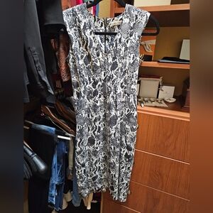 Calvin Klein Snake Print Midi Dress